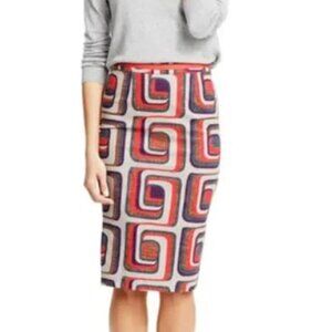 Boden Modern Geometric Retro Pencil Skirt Size 8P